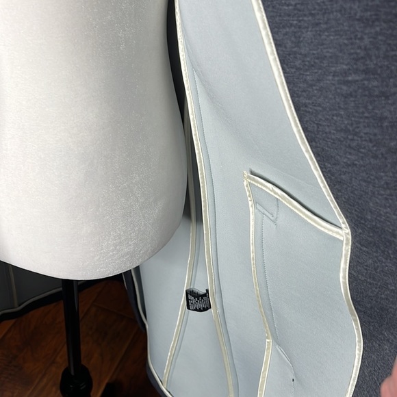 Nanette Lepore Scuba Grey Coat with Notched  Collar - Picture 7 of 13